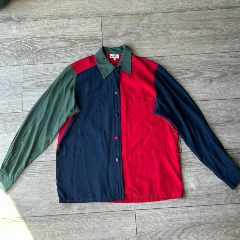 Vintage Eric Alexandre Colorblock Button Down Shirt - Picture 4 of 15